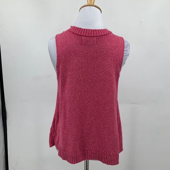 Anthropologie Sweater Tank Womesn XS Extra Small Punch Plunge V Neck Sleeveless - Picture 3 of 11